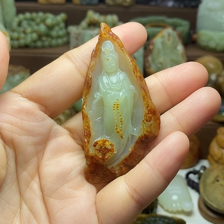慢***淀岫岩河磨玉（透闪石质玉）未镶嵌颈饰