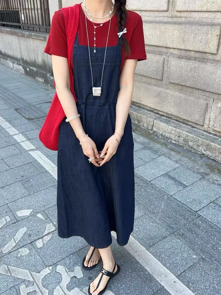 8119老钱风复古港风时尚套装连衣裙宽松背带裙背带裤时尚大码显瘦