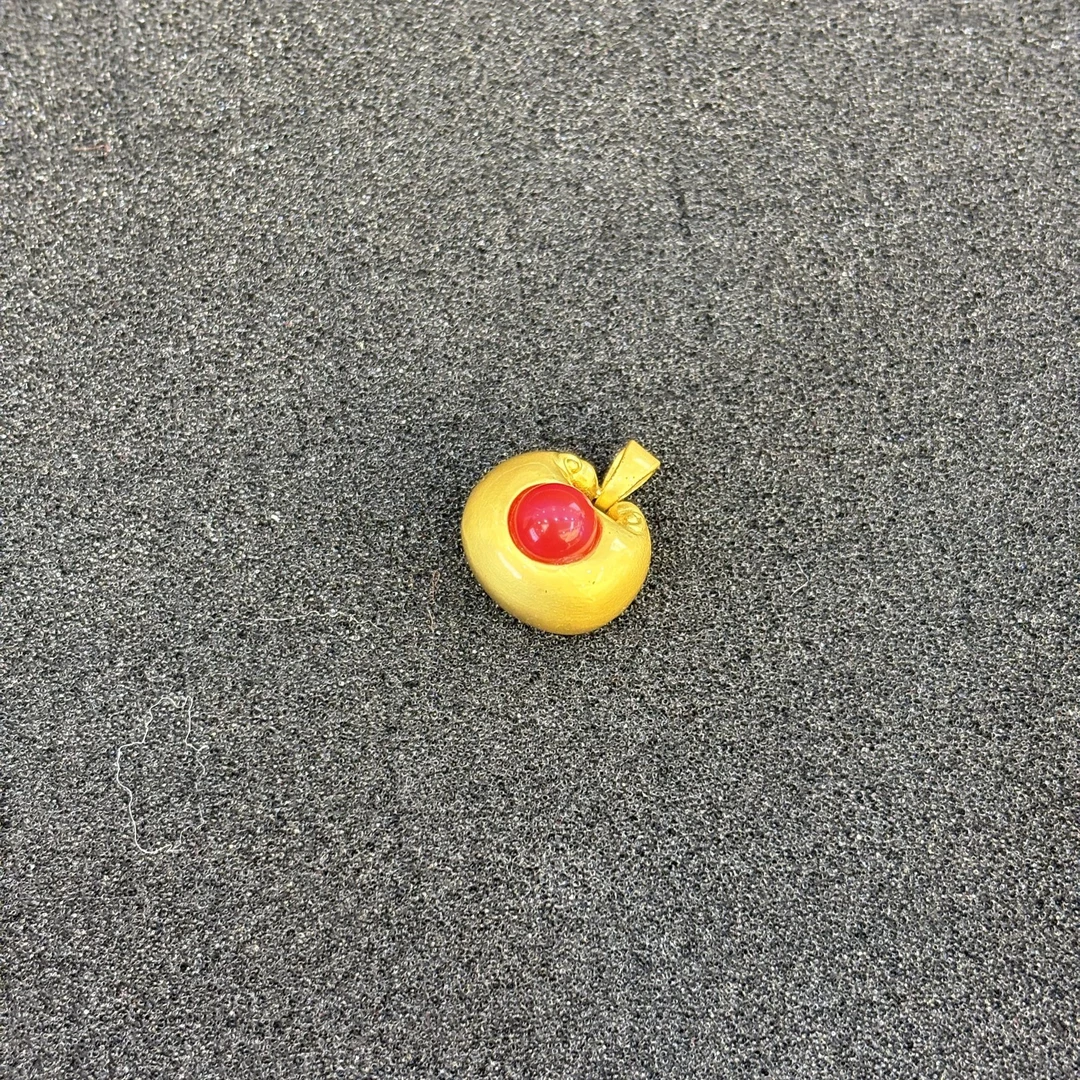 【小米专属】红红火火自来福玉髓小苹果合金镶嵌吊坠【YPN396】