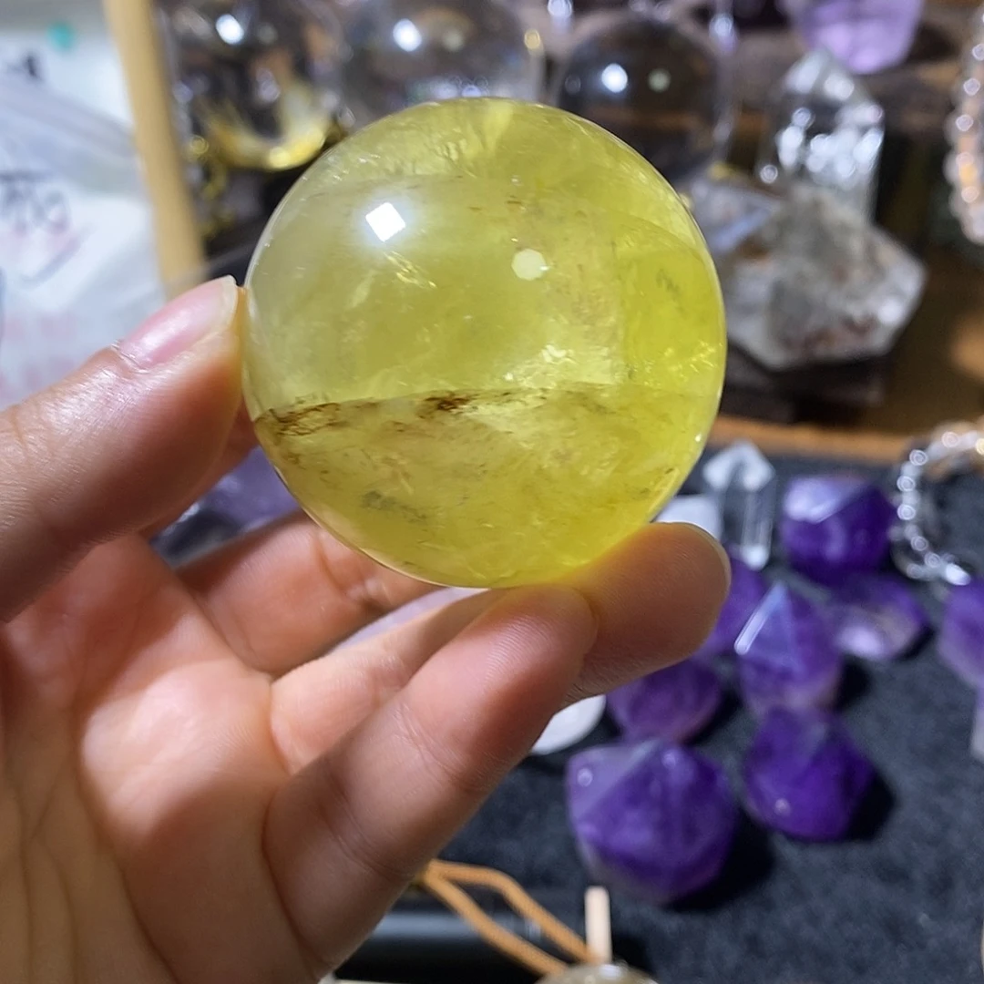 黄水晶球未镶嵌水晶
