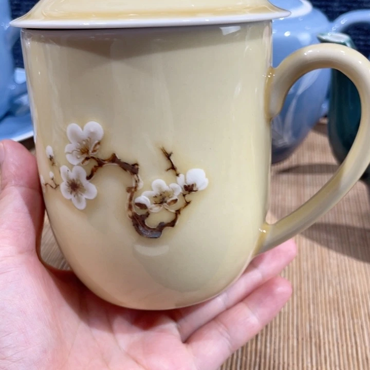 灯***火景德镇陶瓷柴窑办公杯