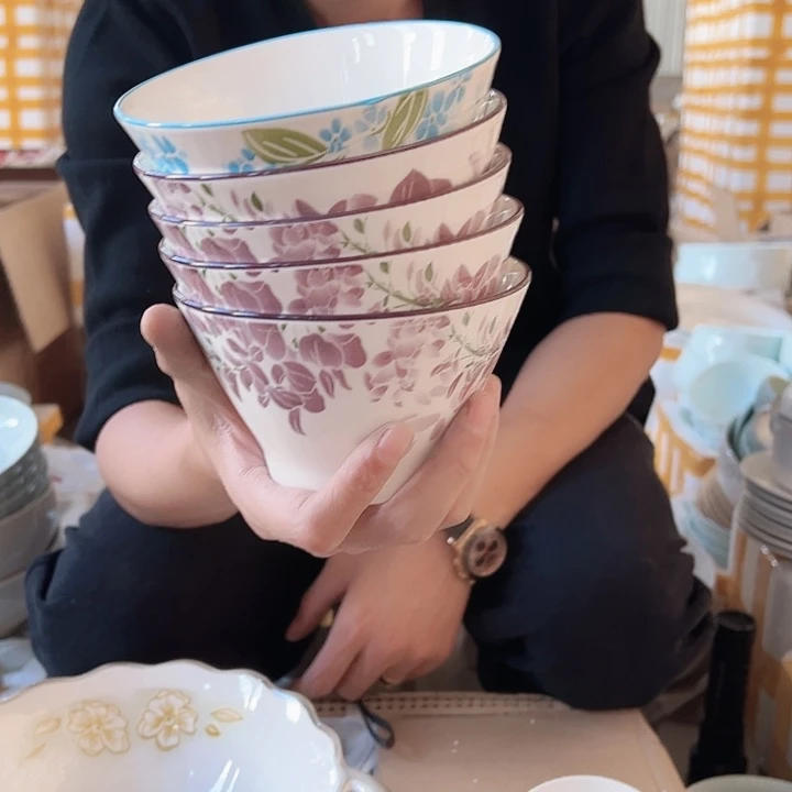 暖***s混搭斗笠碗5只破损包赔不补发介意勿拍
