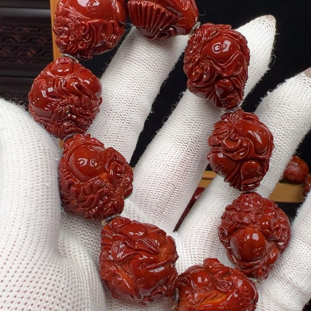 冰***茶橄榄核吊坠86445689767899