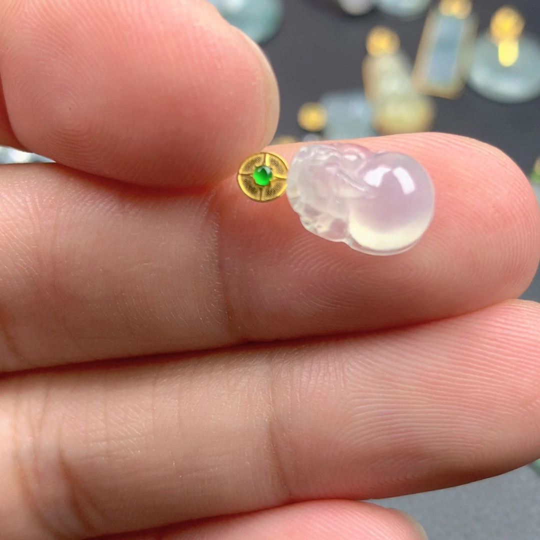 【闪购商品】颈饰18K金镶嵌翡翠还**你翡翠
