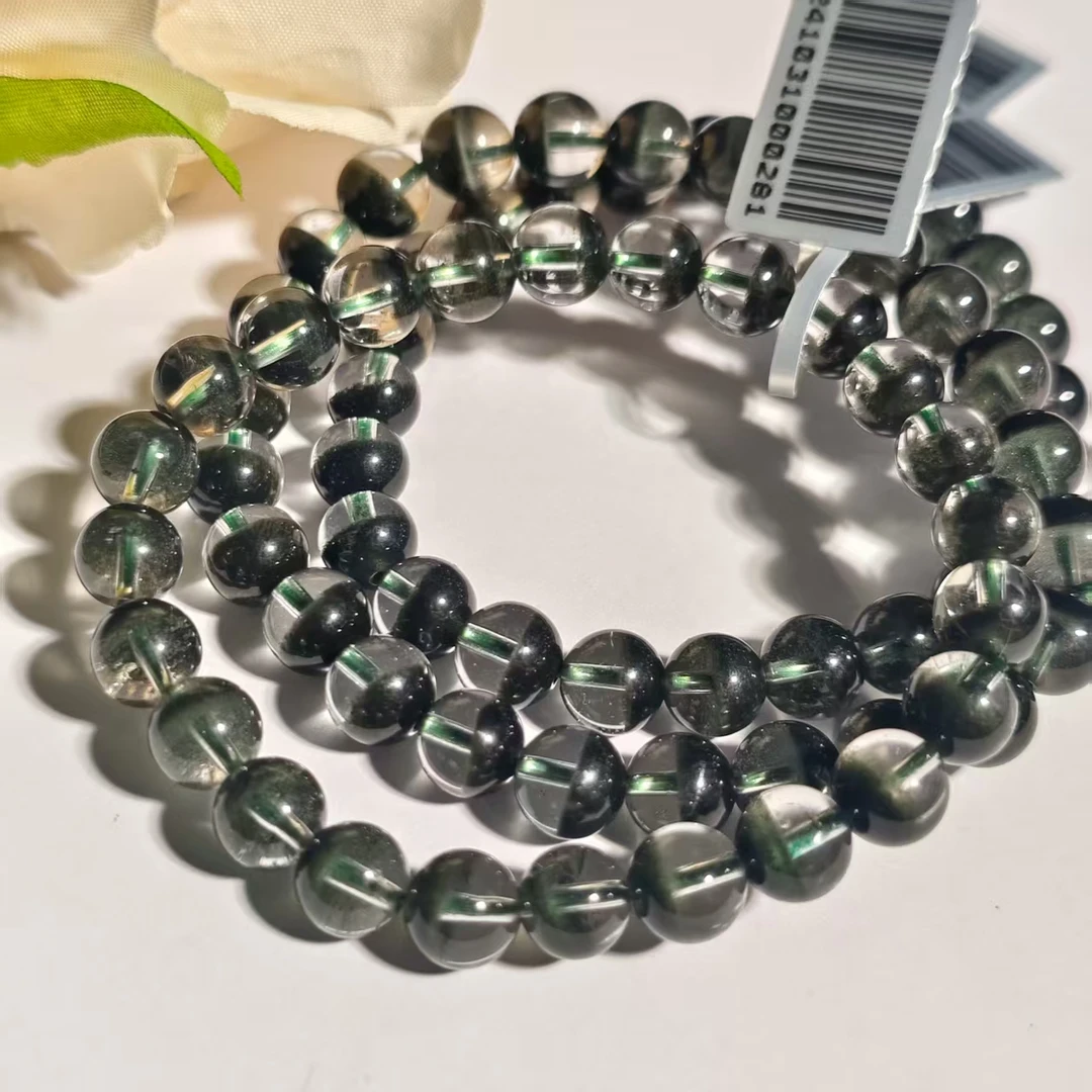 【书记甄选】天然绿幽灵单圈手链 多样式发一件  约7mm  GXL475