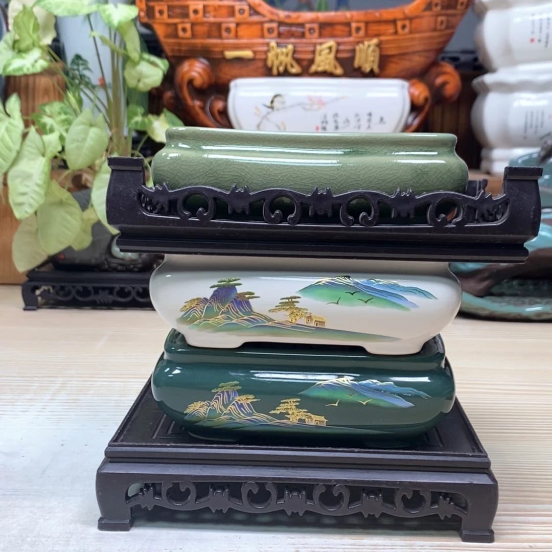 紫砂花盆陶瓷艺术花盆陶瓷