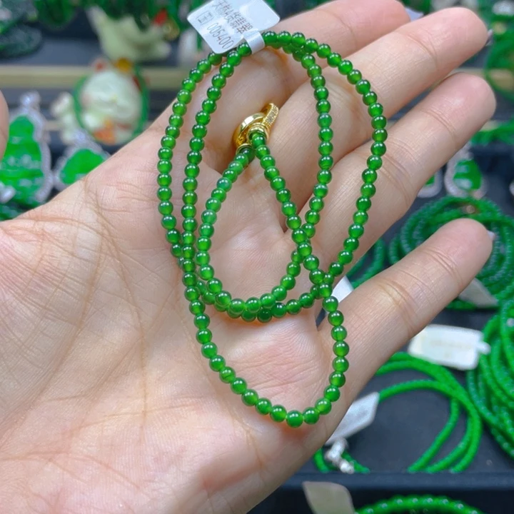 翡翠未镶嵌颈饰锁骨链3
