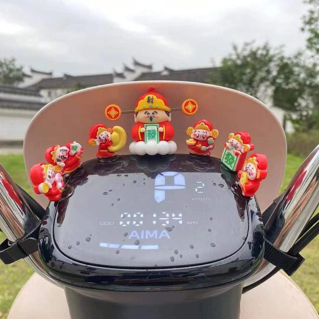 财来yun转财神摆件电动车装饰小物件配饰创意搭配电瓶车网红新款