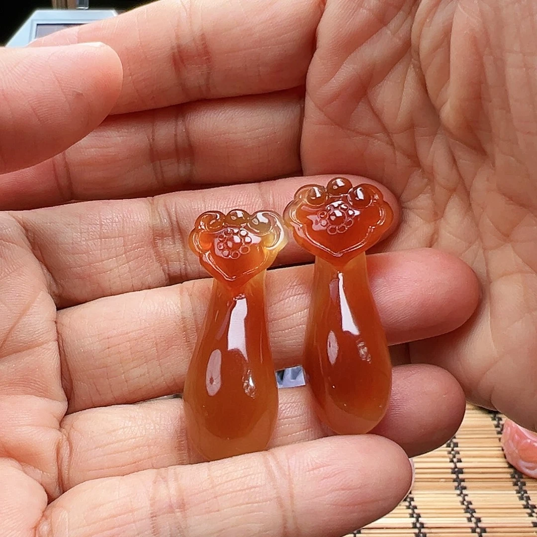 未镶嵌玛瑙/玉髓珠宝半成品随机2发一