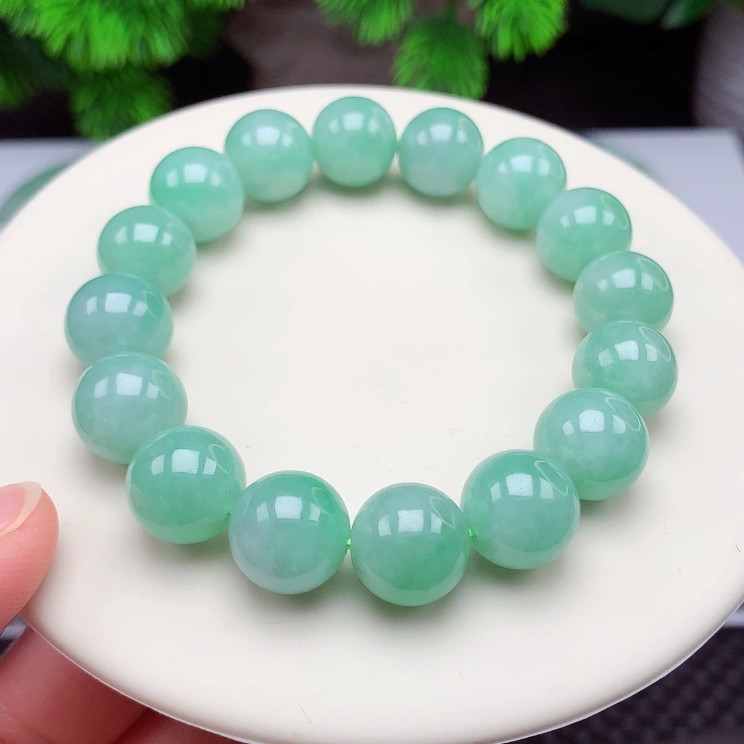 翡翠未镶嵌手链12.9mm