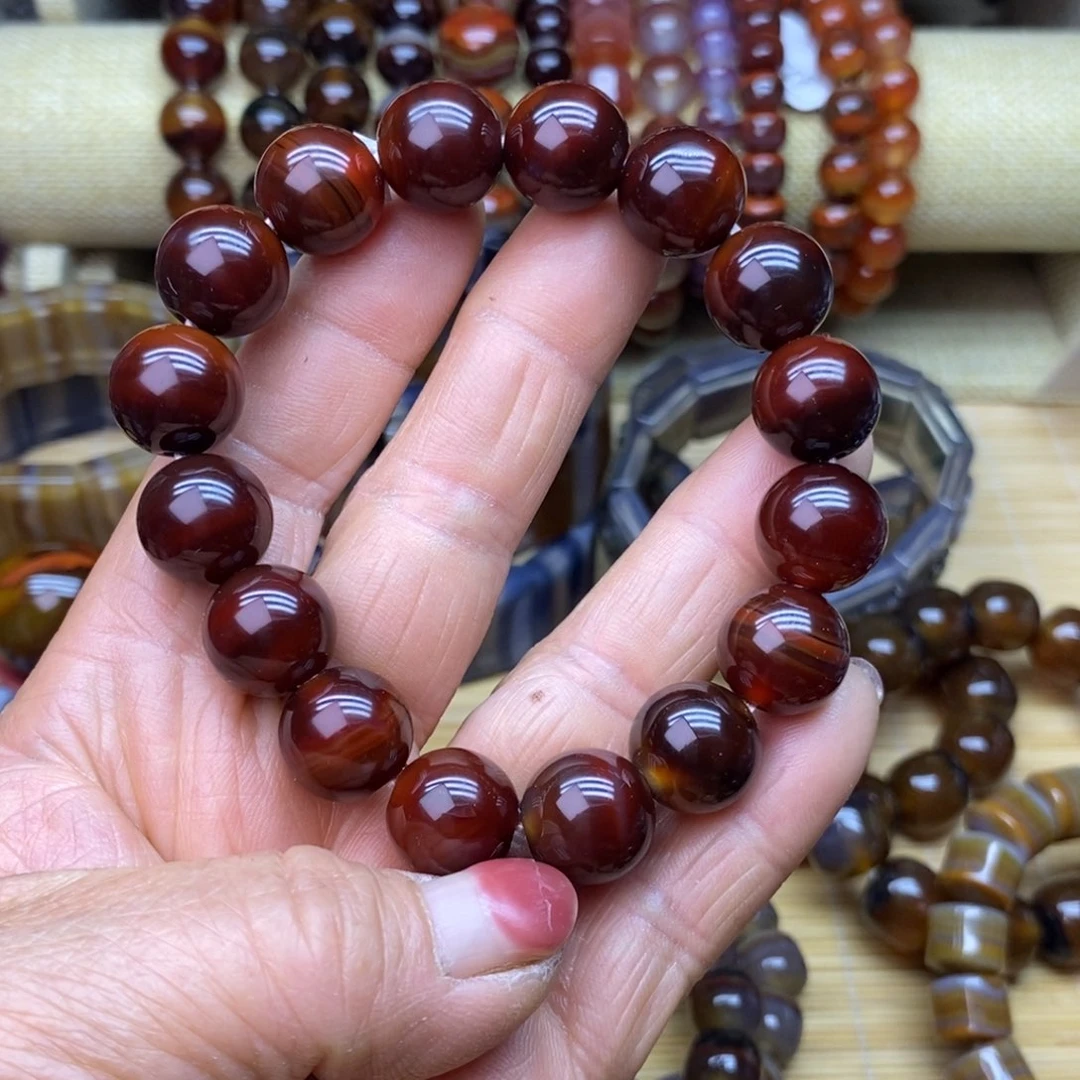 玛瑙/玉髓手链未镶嵌旧**里