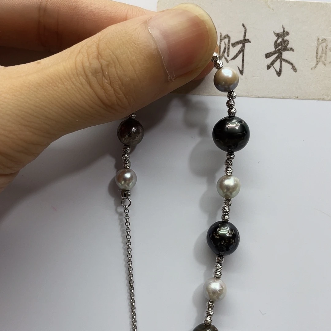 海水珍珠银S925镶嵌手绳