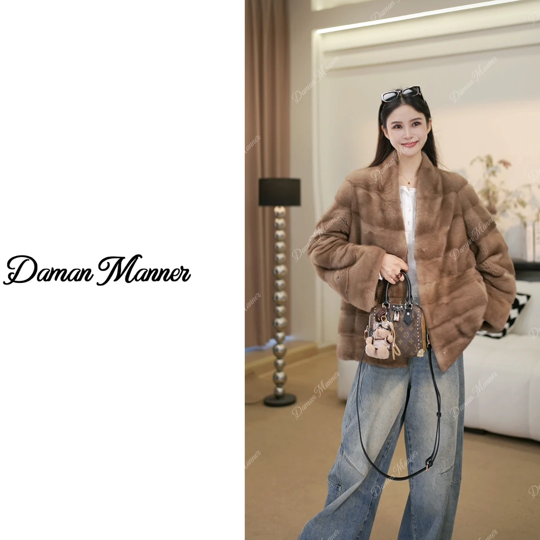 DAMAN | 进口紫金短二皮草外套冬季水貂皮草YH86