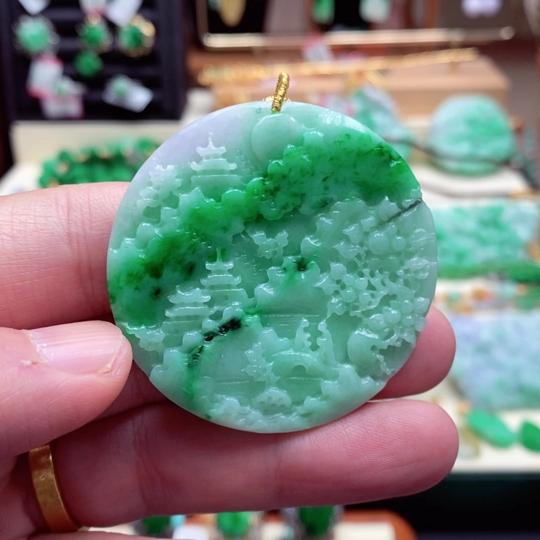 颈饰未镶嵌翡翠翡翠吊坠