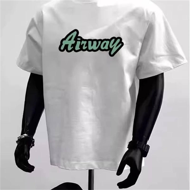 海外订单尾货~剪标撤回外贸复古潮牌字母印花短袖T恤男女纯棉上衣