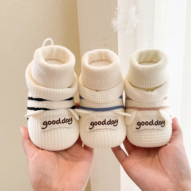 婴儿学步鞋子软底春秋冬季0一1岁新生男女宝宝8-10个月不掉布鞋袜
