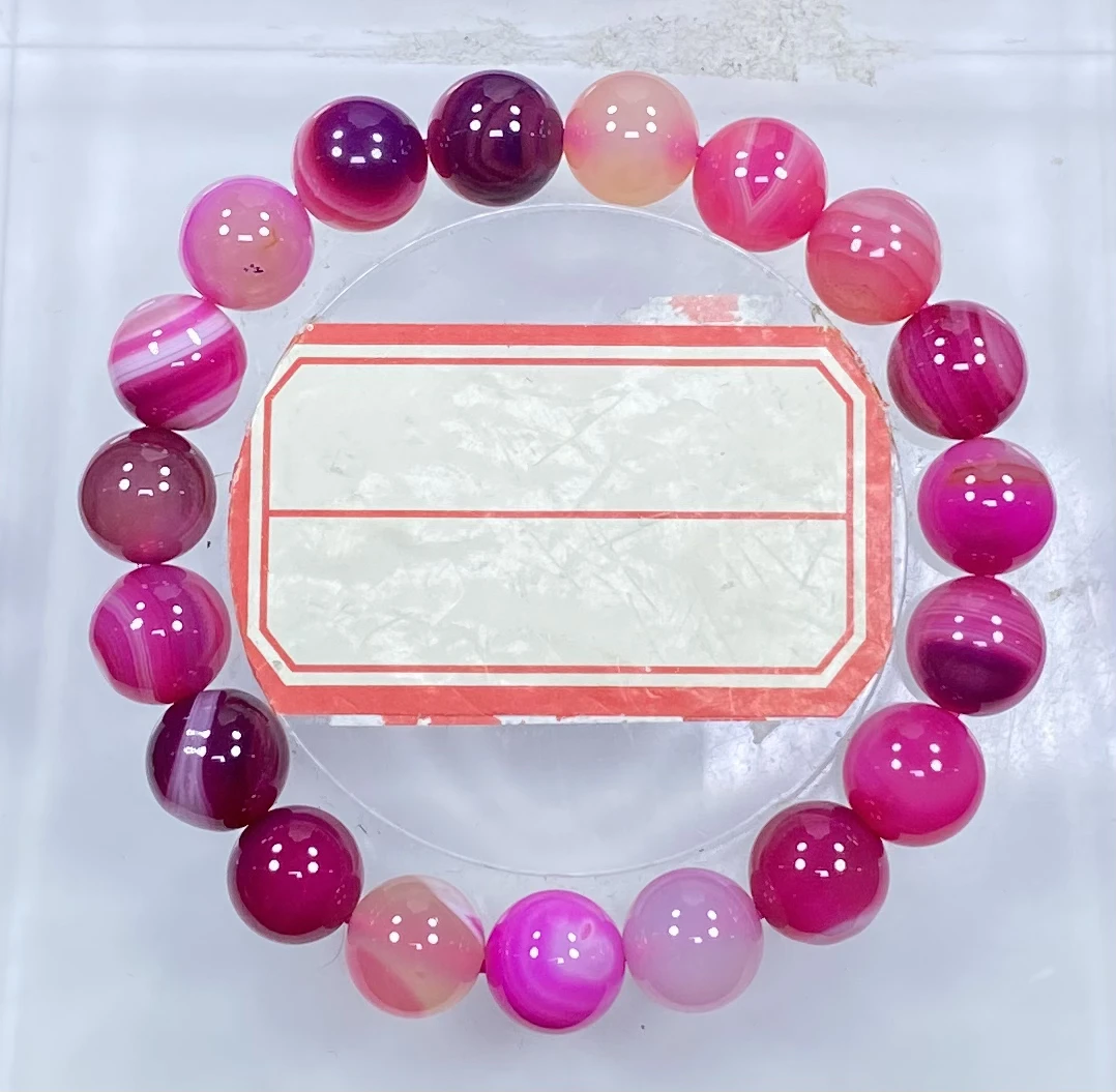 粉红玛瑙10mm手串发一条B106