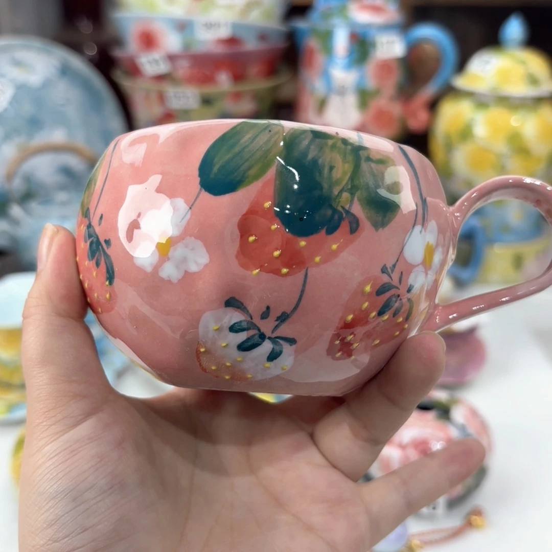 景德镇手绘高温釉下彩陶瓷茶具