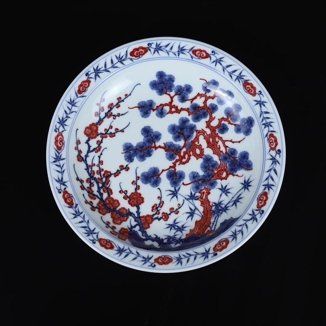 片雲晚谷片云晚谷青花山水壶承