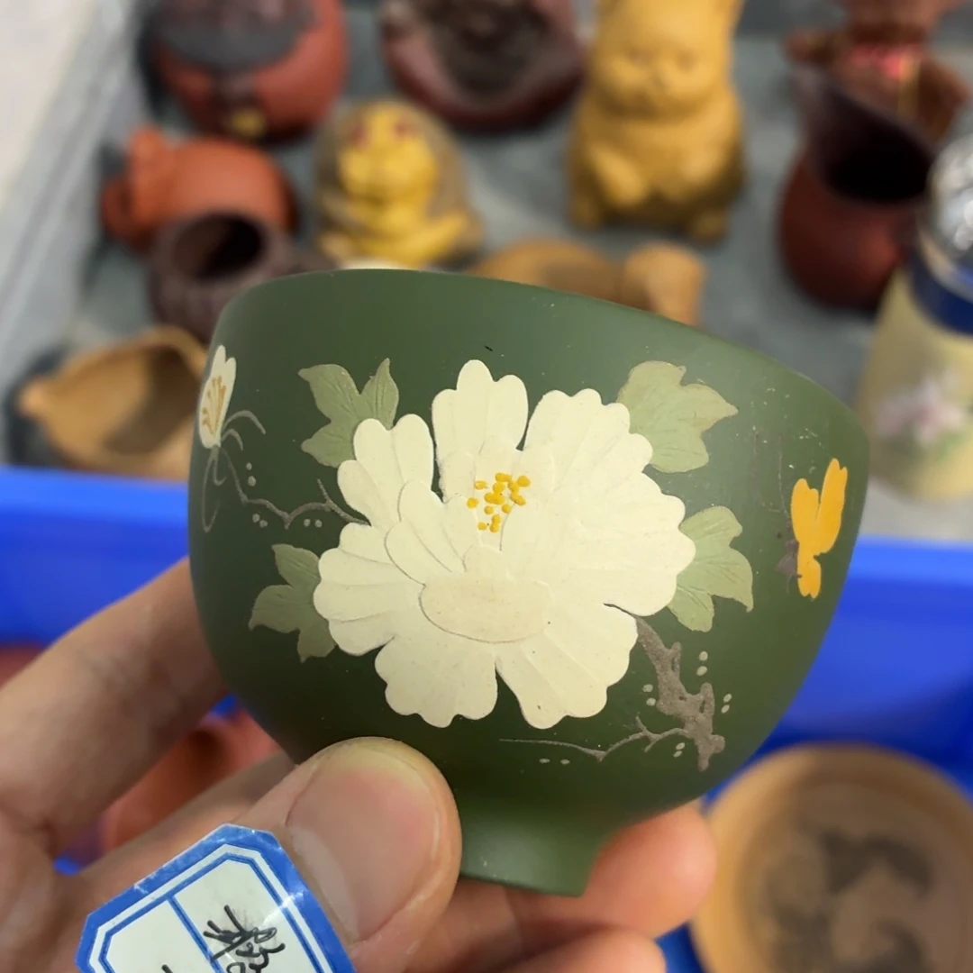 紫砂茶杯瑕疵不退不换介意勿拍