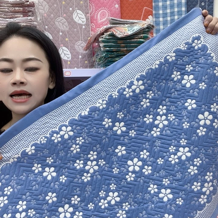 棉蓝色雪花纯棉面料