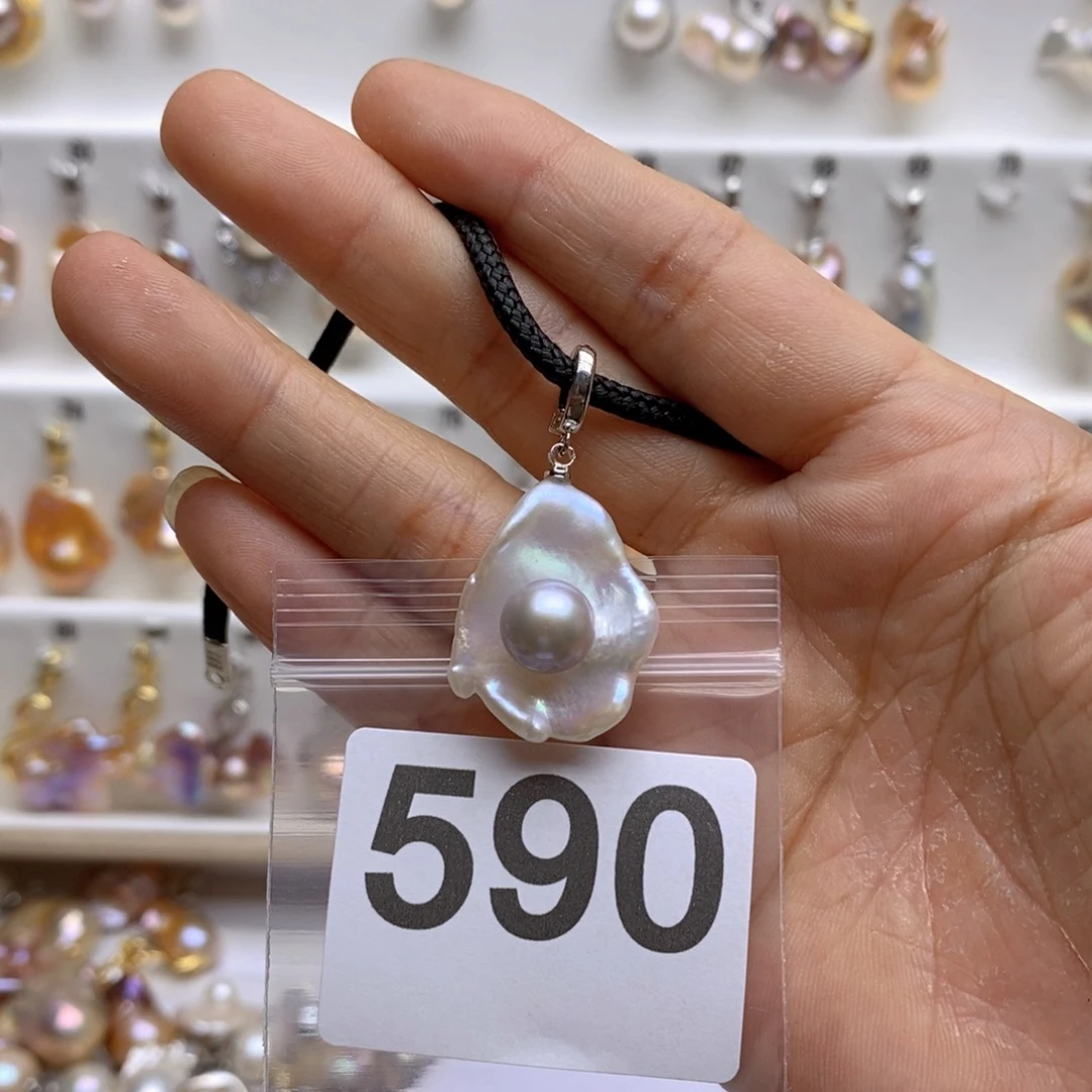淡水珍珠颈饰银S925镶嵌590