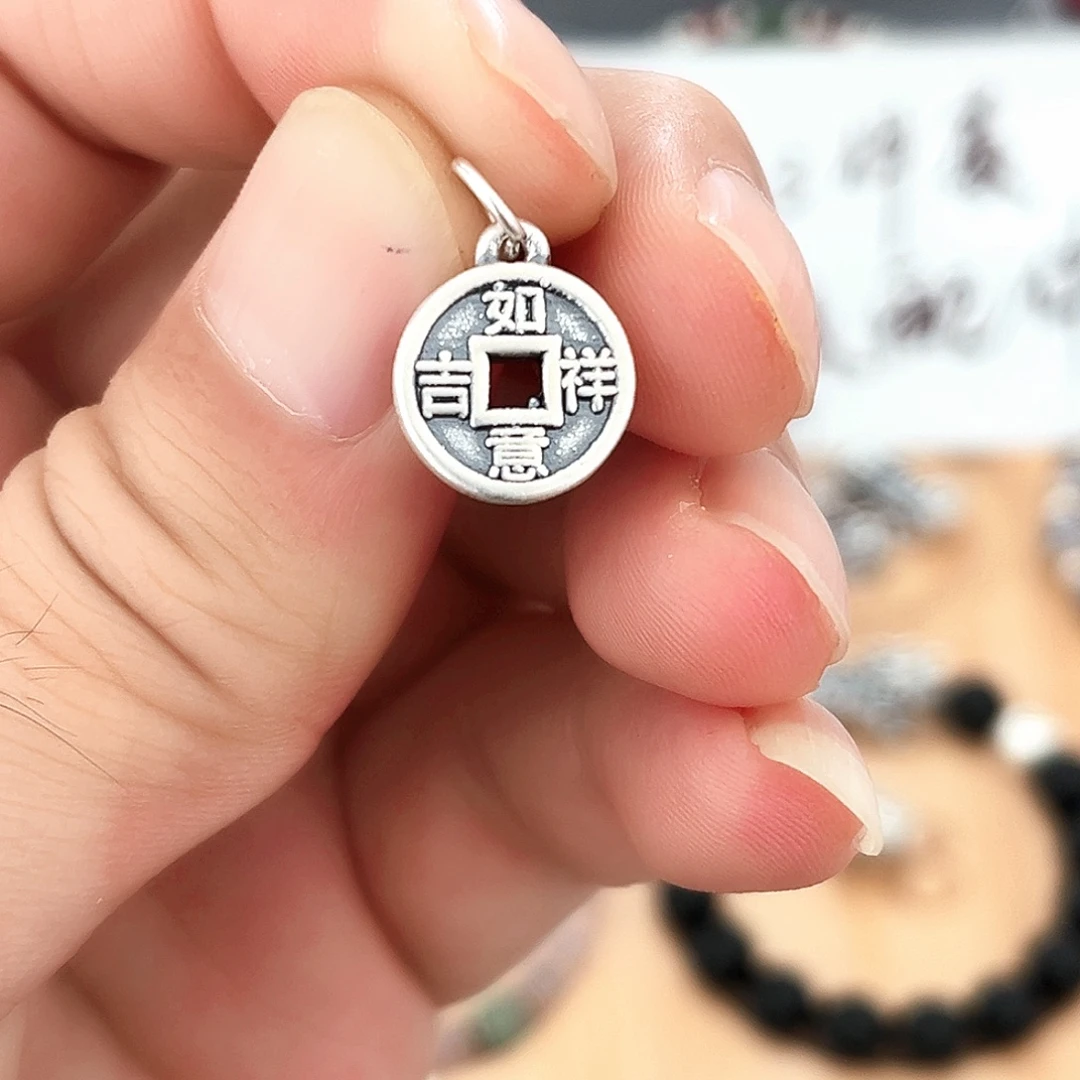 吊坠足银珐琅吊坠