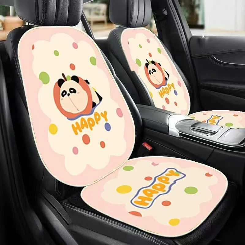 四季通用汽车坐垫仿羊绒可爱卡通汽车座垫