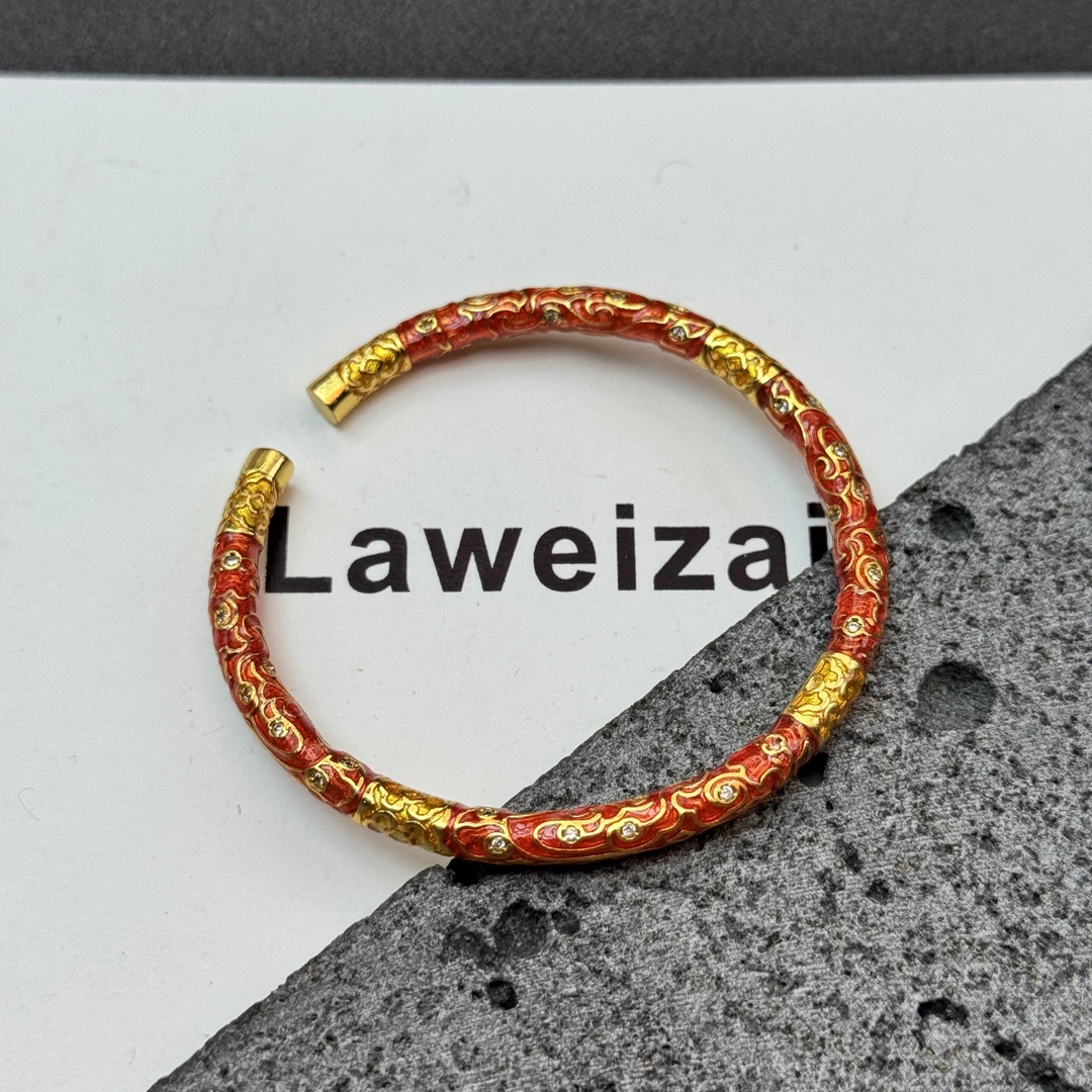 17773精工向日葵珐琅彩手镯