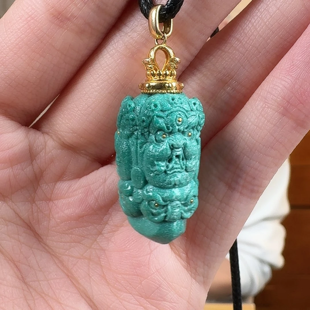 绿松石18K金镶嵌珠宝奇石