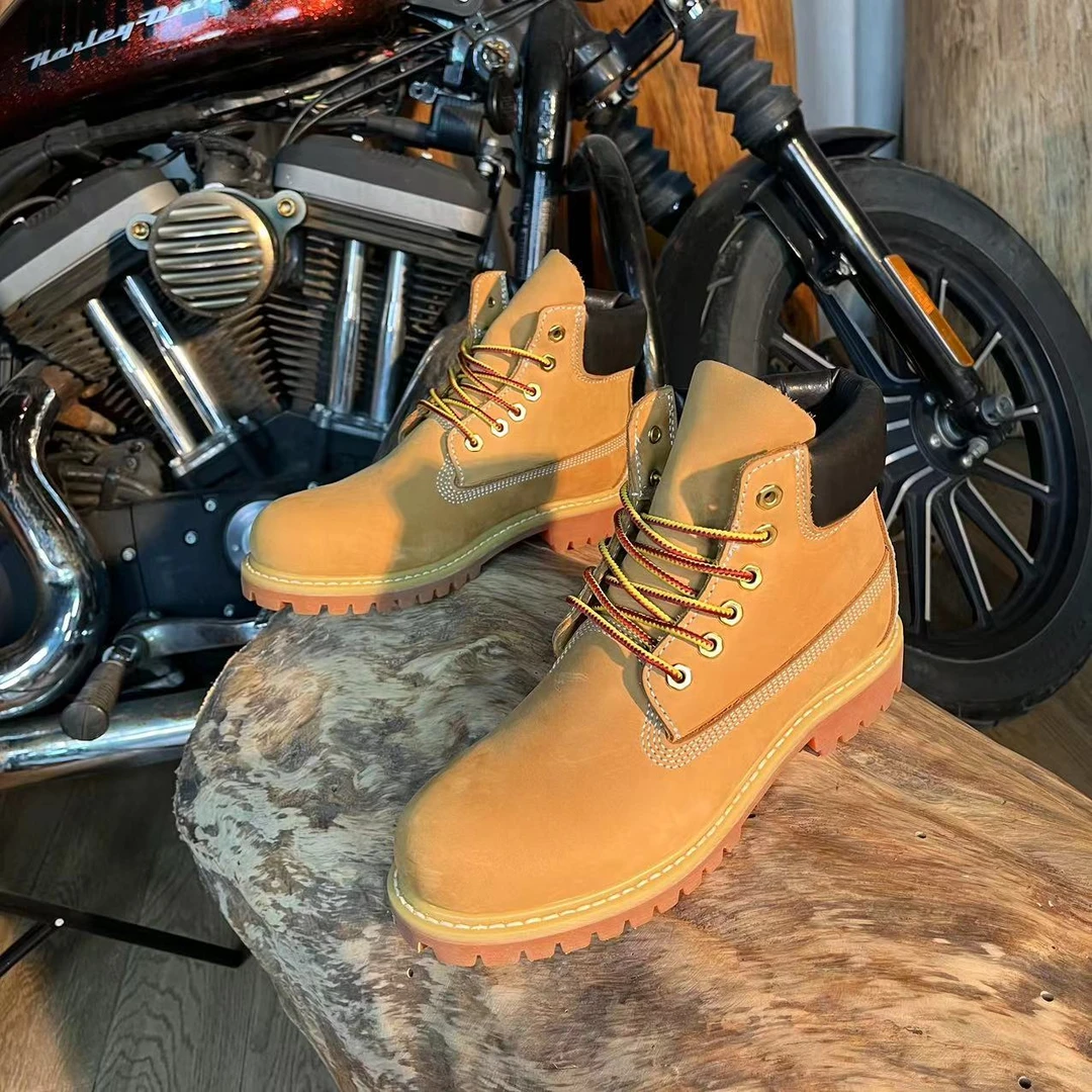 高端固特异工艺大黄靴情侣款阿美咔叽工装靴男女款LZ0030