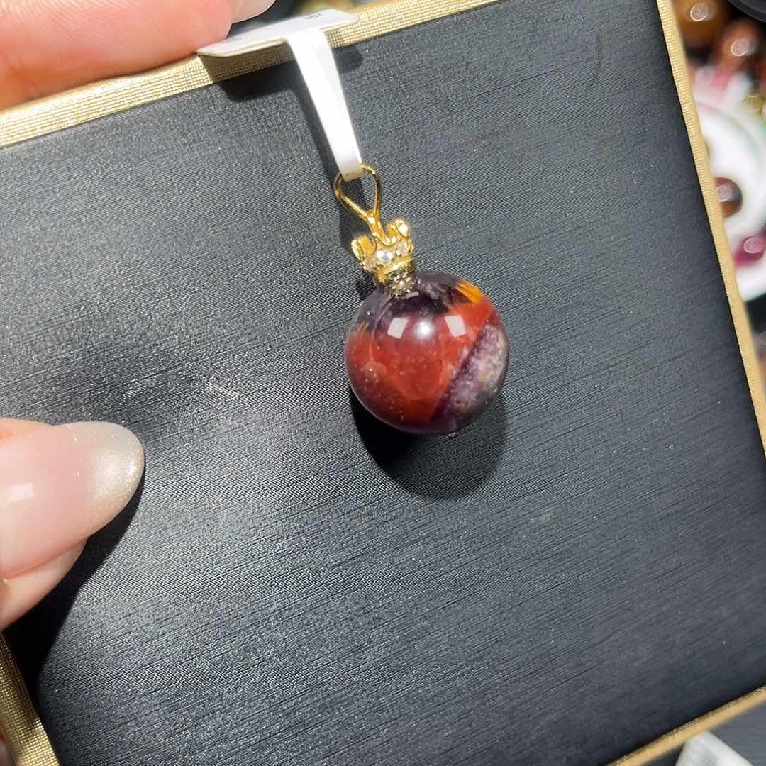 银S925镶嵌水晶珠宝半成品极光吊坠