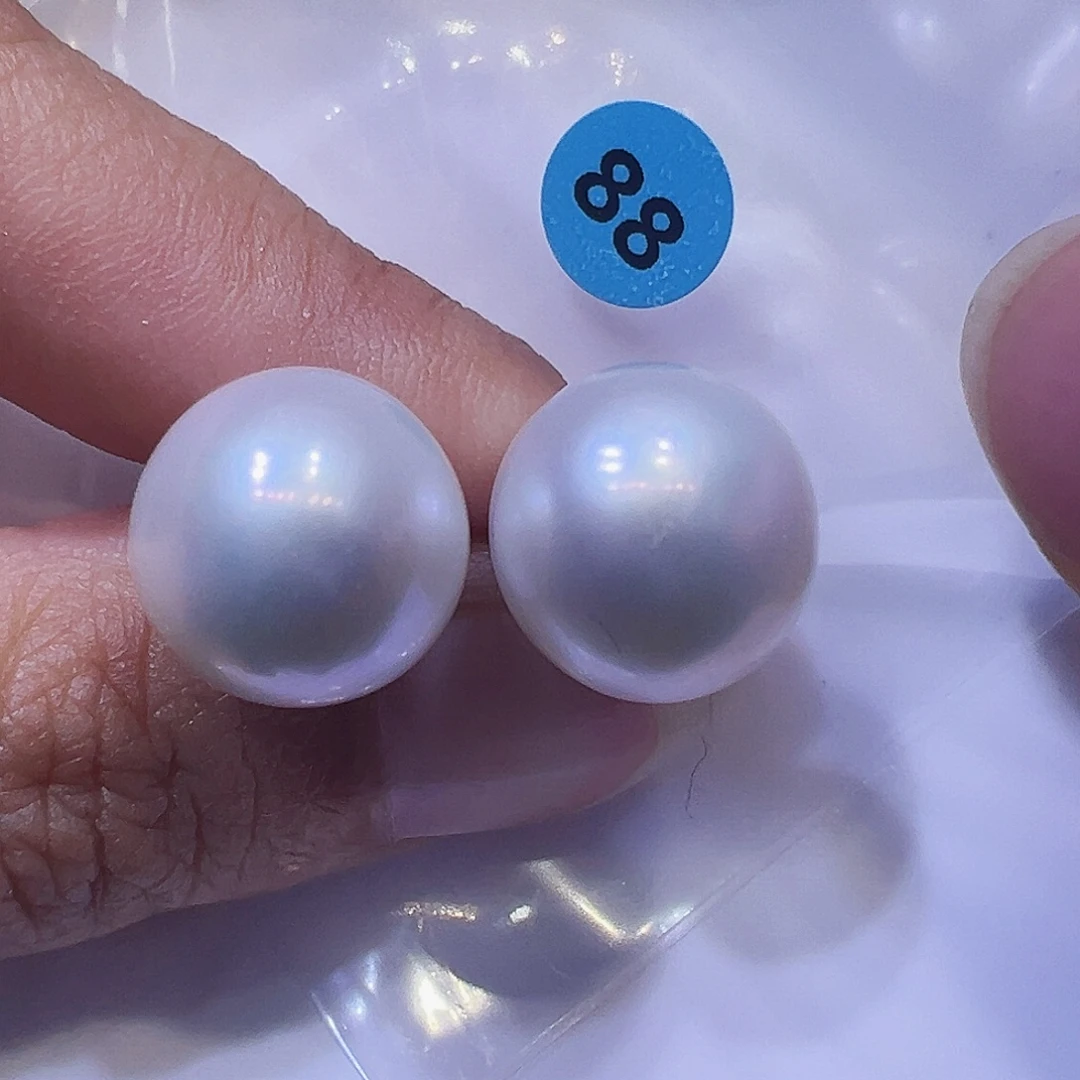 银S925镶嵌淡水珍珠耳饰