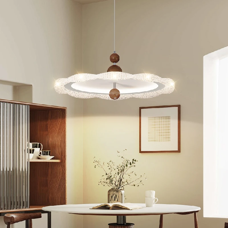 帕莎 餐厅吊灯 中古风胡桃木色高端个性创意吊灯全光谱饭厅餐桌灯