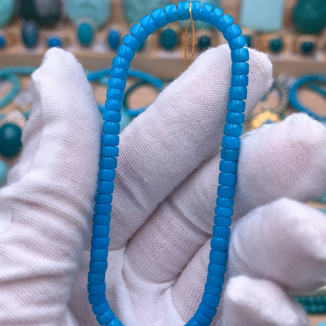 绿松石未镶嵌珠宝奇石 3.8mm