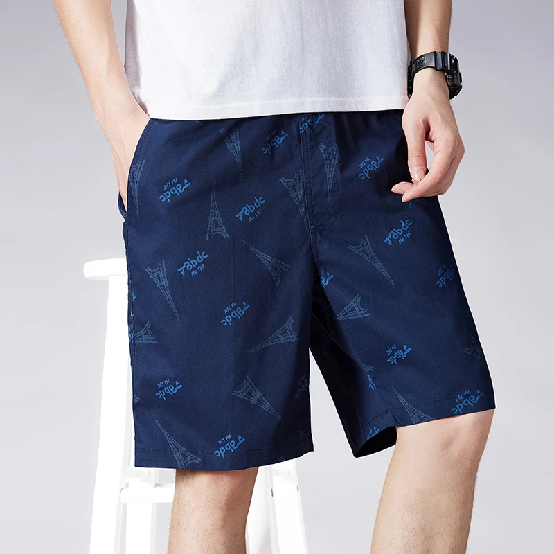 MonkouTonmu/蒙口汤姆夏季短裤潮流外穿男五分纯棉沙滩裤满印花