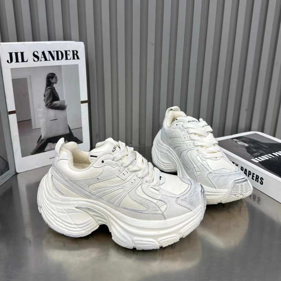 【十六号】芭慕秀欧货擦色2025厚底增高老爹鞋休闲运动鞋潮棉608-21