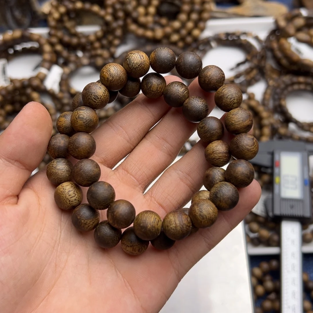 手串沉香金沙叶九分沉1.1/10克圆珠单圈