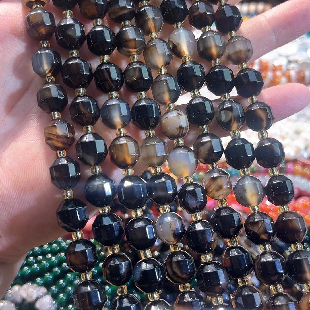 玛瑙/玉髓合金珠宝半成品玛瑙路路通一条12mm