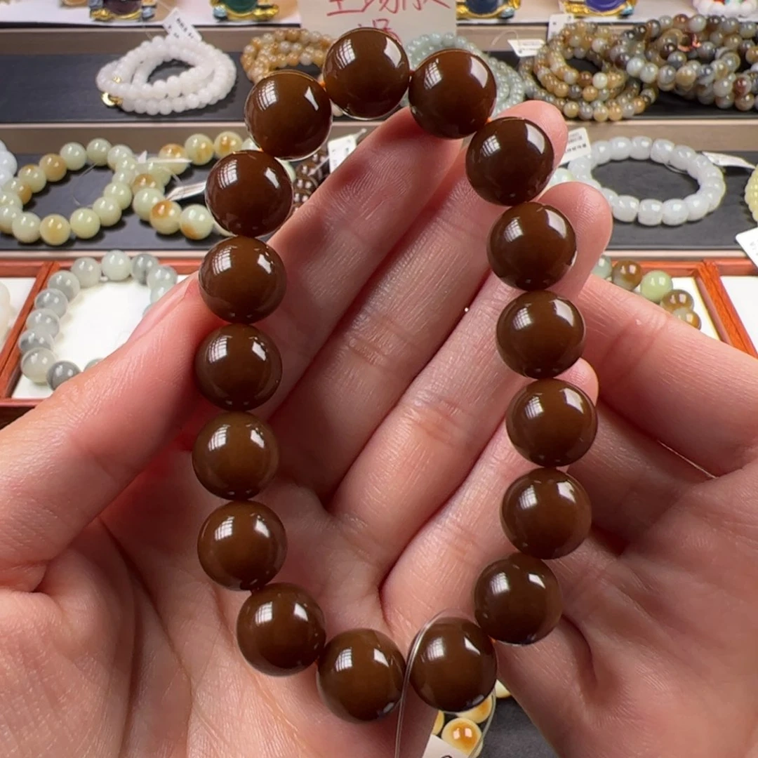 手链未镶嵌和田玉色标老红糖卡12