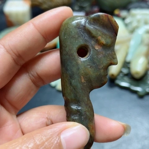 吊坠白玉菩提把件