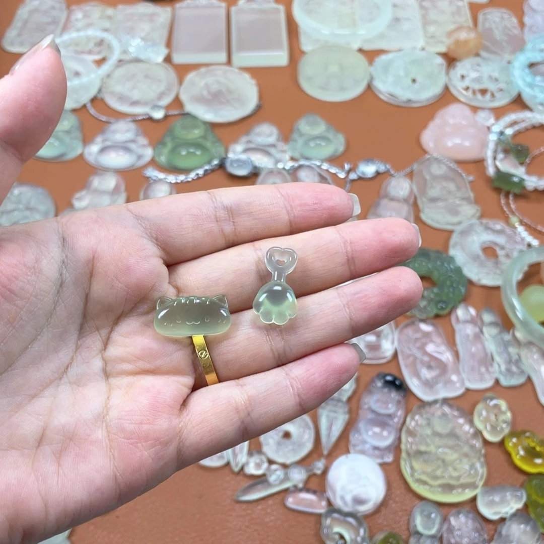 ****琰蛇纹石玉未镶嵌多样性随机发一