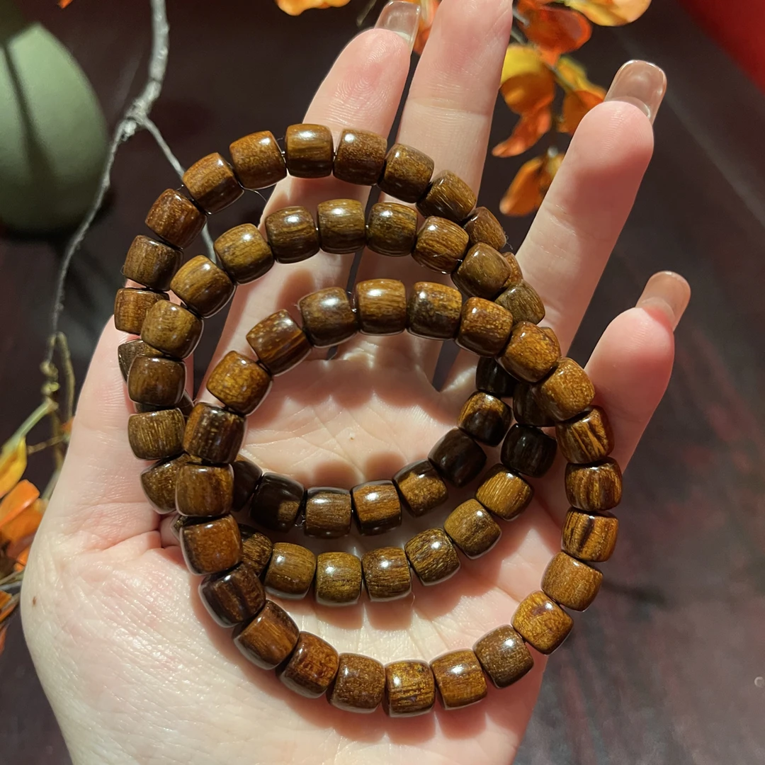 （新人礼）巴布亚贡木玉化料直切8×9mm单圈手串