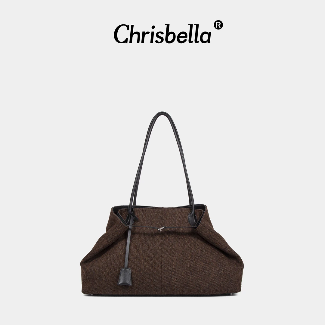 CHRISBELLA韩版羊毛昵托特包