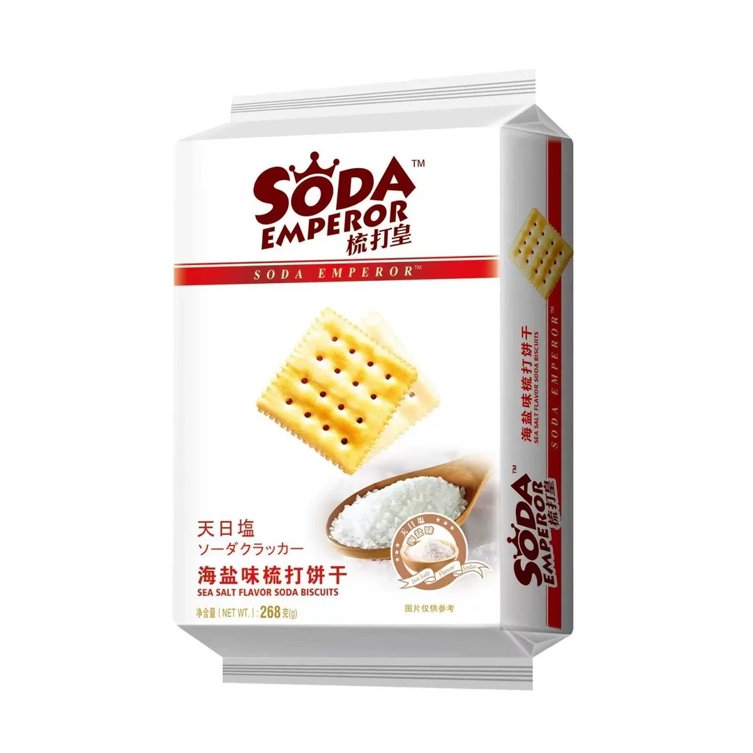 家乡纯梳打皇海盐味梳打268g*4袋