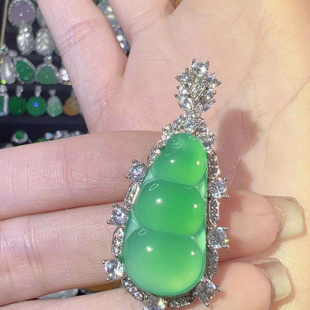 玛瑙/玉髓颈饰银S925镶嵌