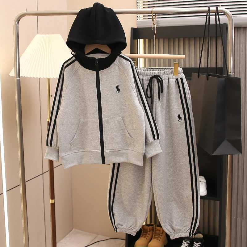 童装男女童秋装套装2025新款儿童春秋款拉链衫卫衣宽松帅气潮