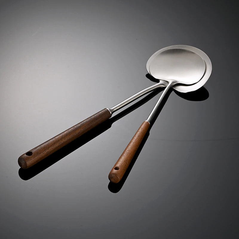 304不锈钢蘑菇铲炒菜铲子家用炒勺汤勺铁铲子厨具勺子小铲锅铲