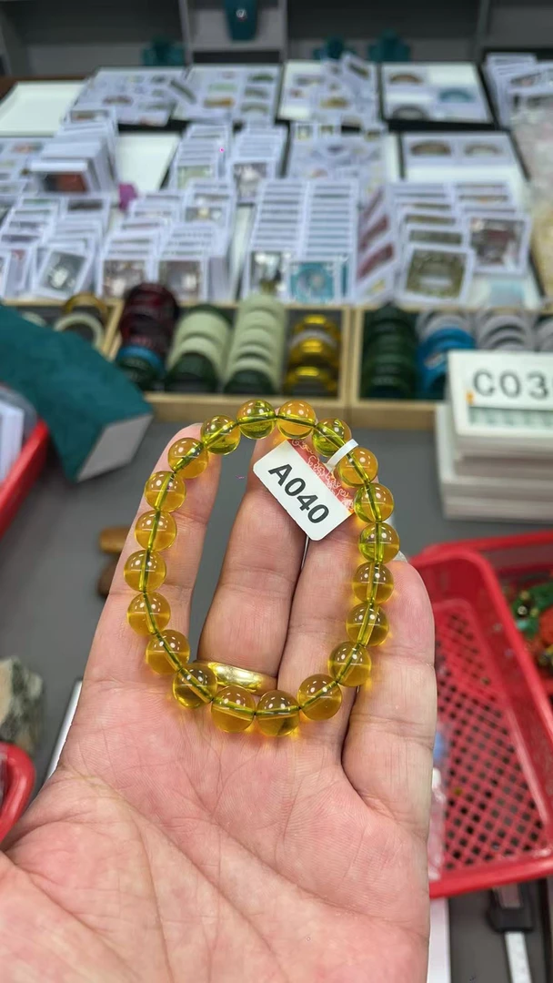 A040蓝珀单圈手串