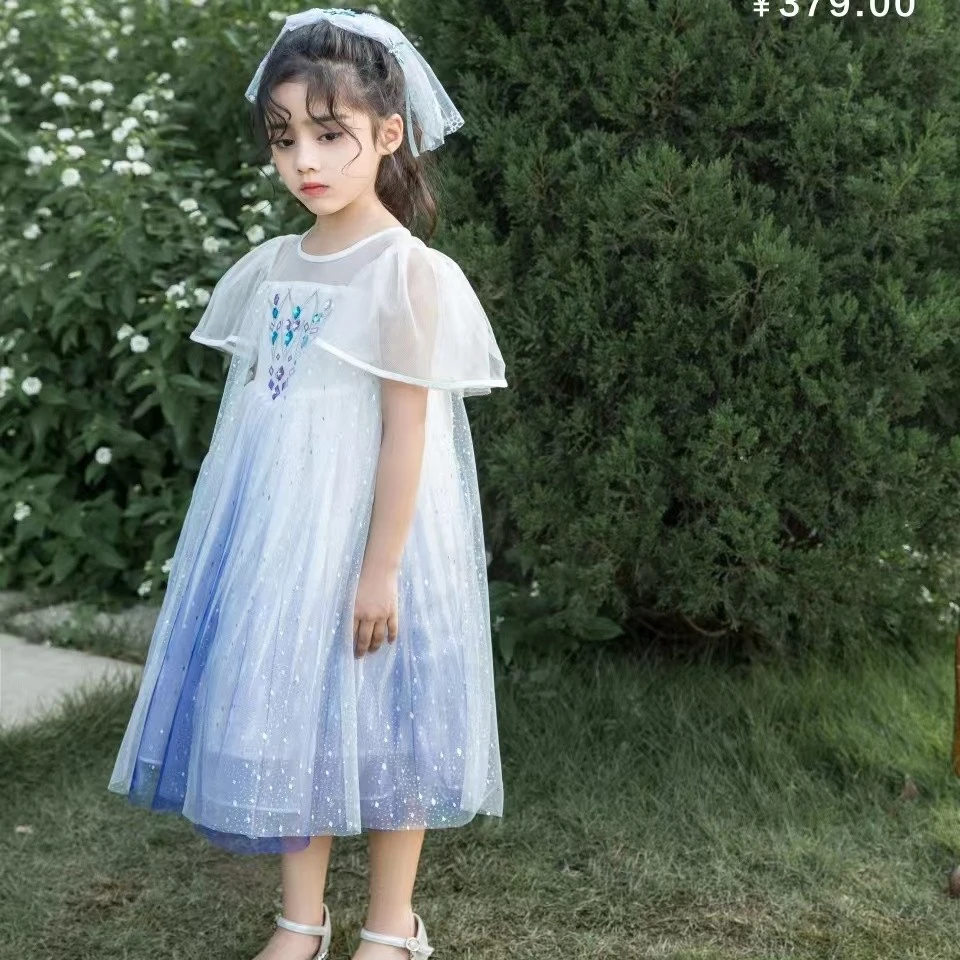 22314儿童公主裙白色女童夏季洋气小女孩